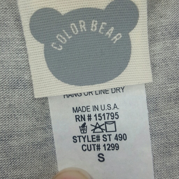 Color bear raglan tee animal lover made in USA - Picture 5 of 8